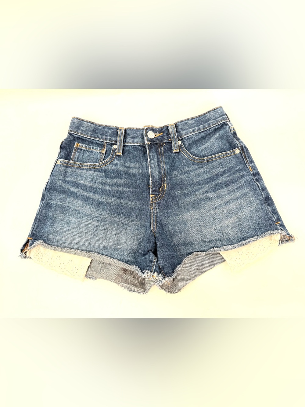 Women's Blue Denim Cutoff Shorts